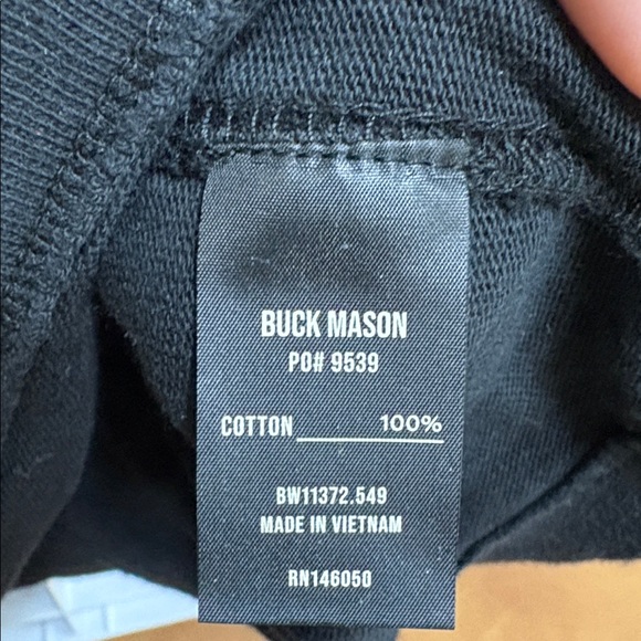 NWOT Buck Mason Field-Spec Boyfriend Crop Black Tee Shirt Size Mediun - Picture 8 of 9